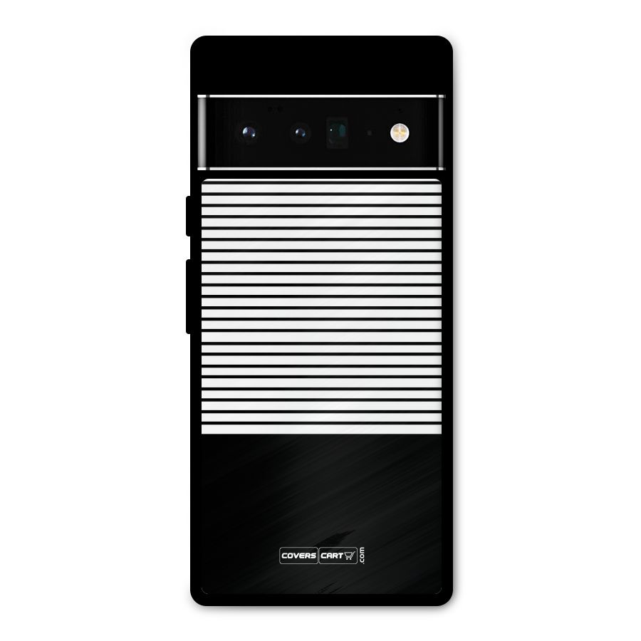 Classy Black Stripes Metal Back Case for Google Pixel 6 Pro