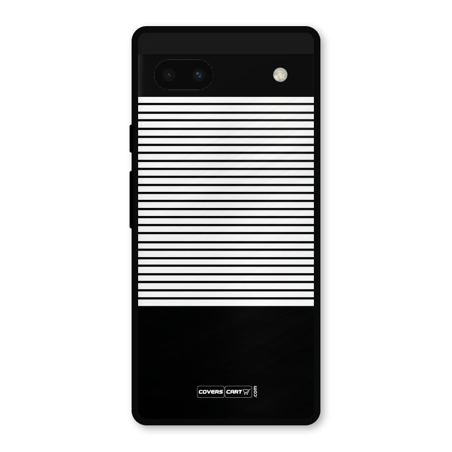 Classy Black Stripes Metal Back Case for Google Pixel 6a
