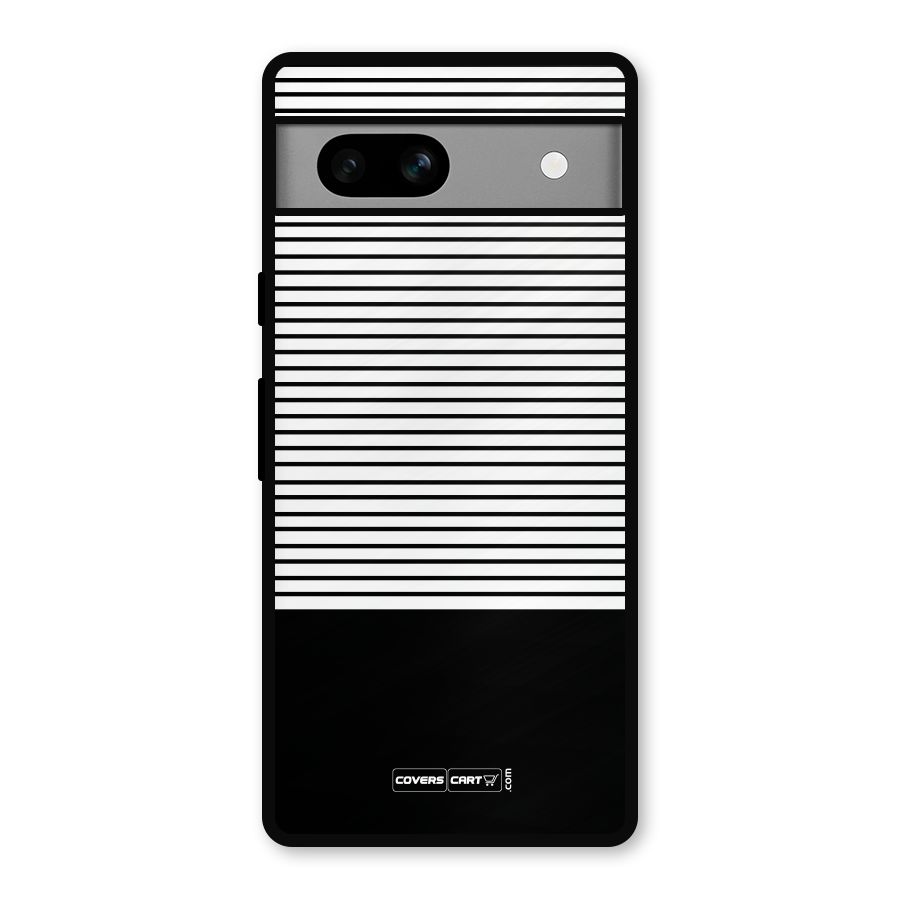 Classy Black Stripes Metal Back Case for Google Pixel 7a