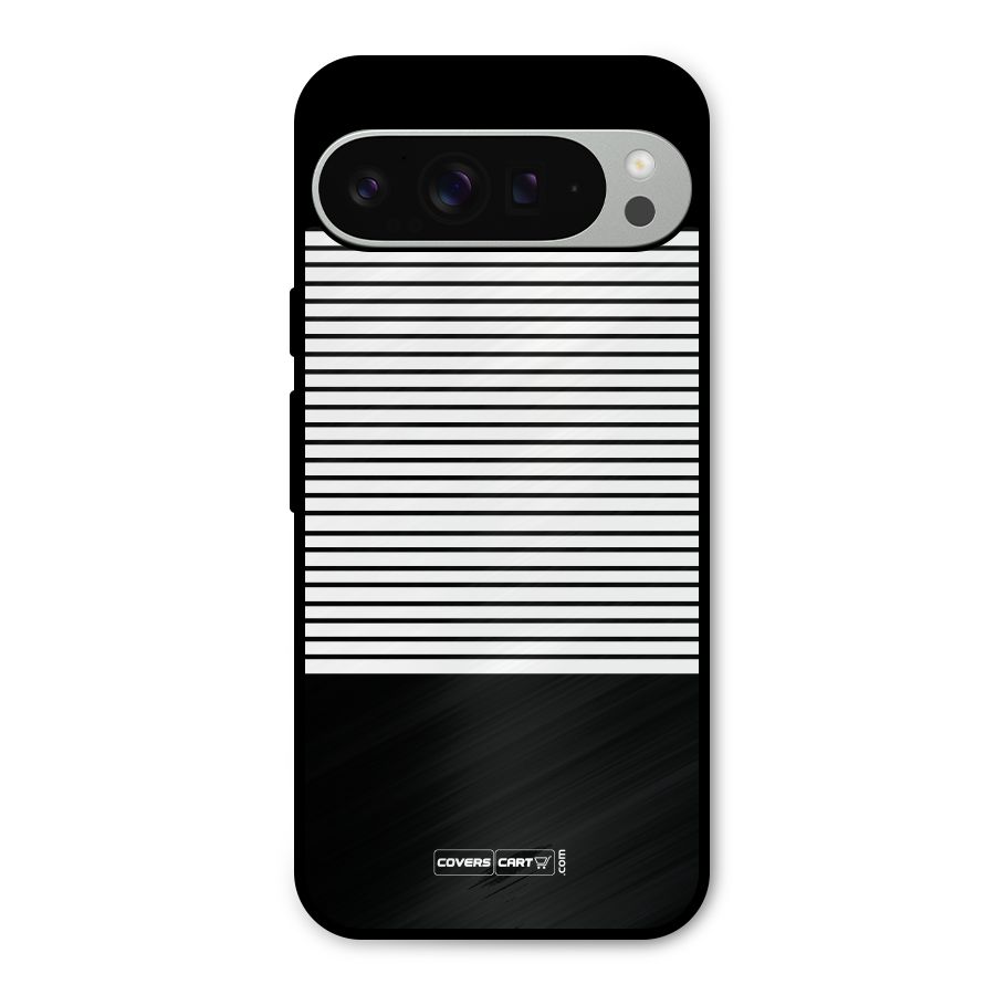 Classy Black Stripes Metal Back Case for Google Pixel 9 Pro XL