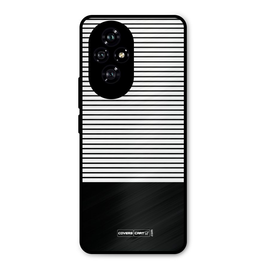 Classy Black Stripes Metal Back Case for Honor 200