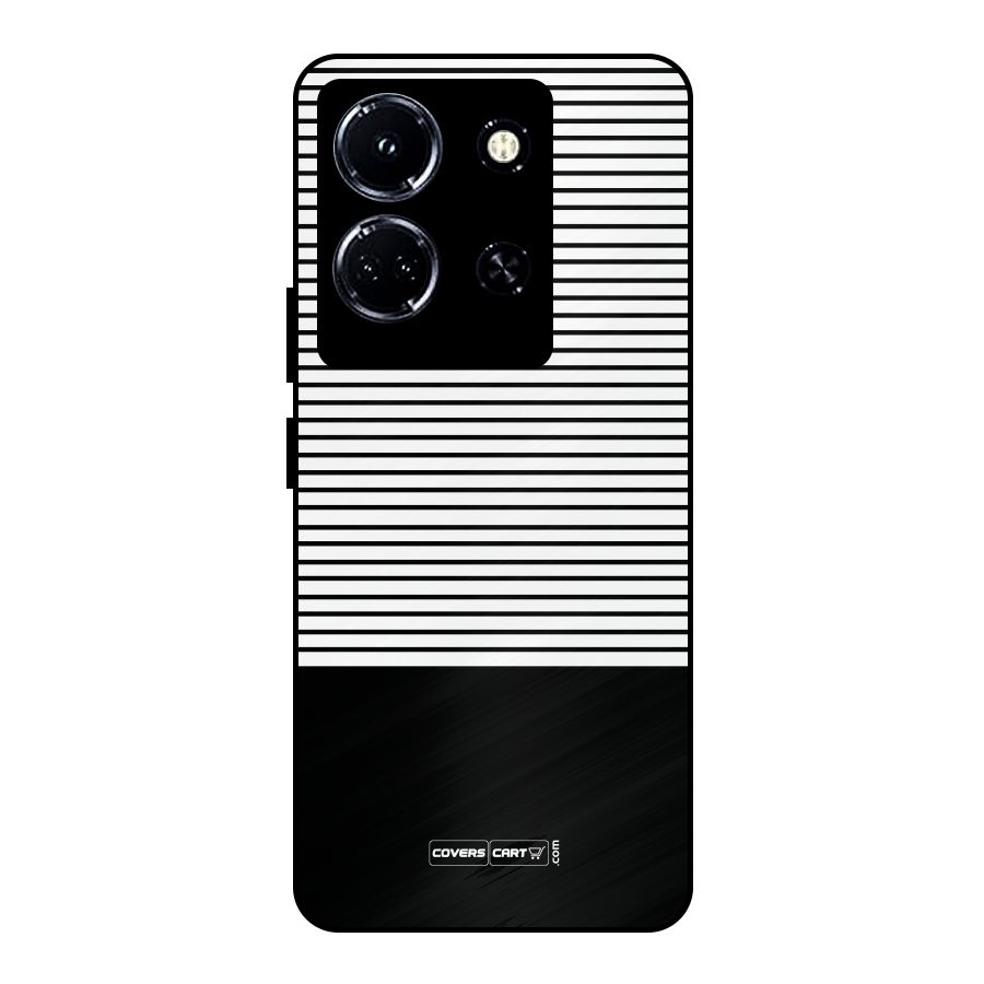 Classy Black Stripes Metal Back Case for Infinix Note 30 5G