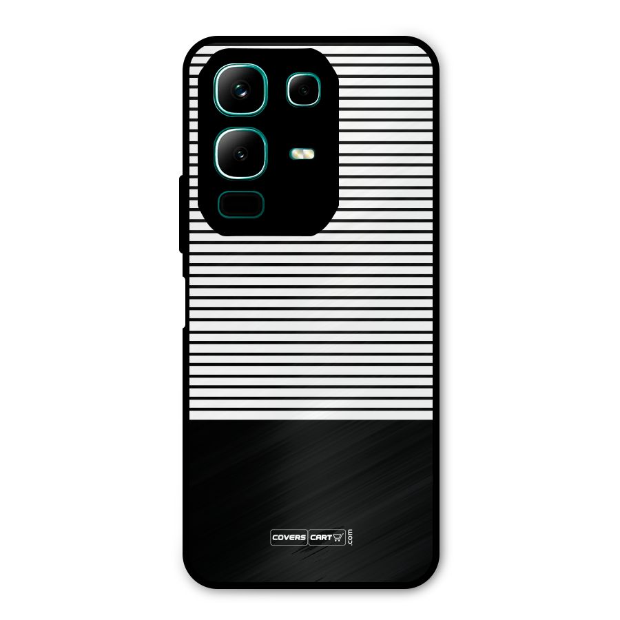 Classy Black Stripes Metal Back Case for Infinix Note 50x