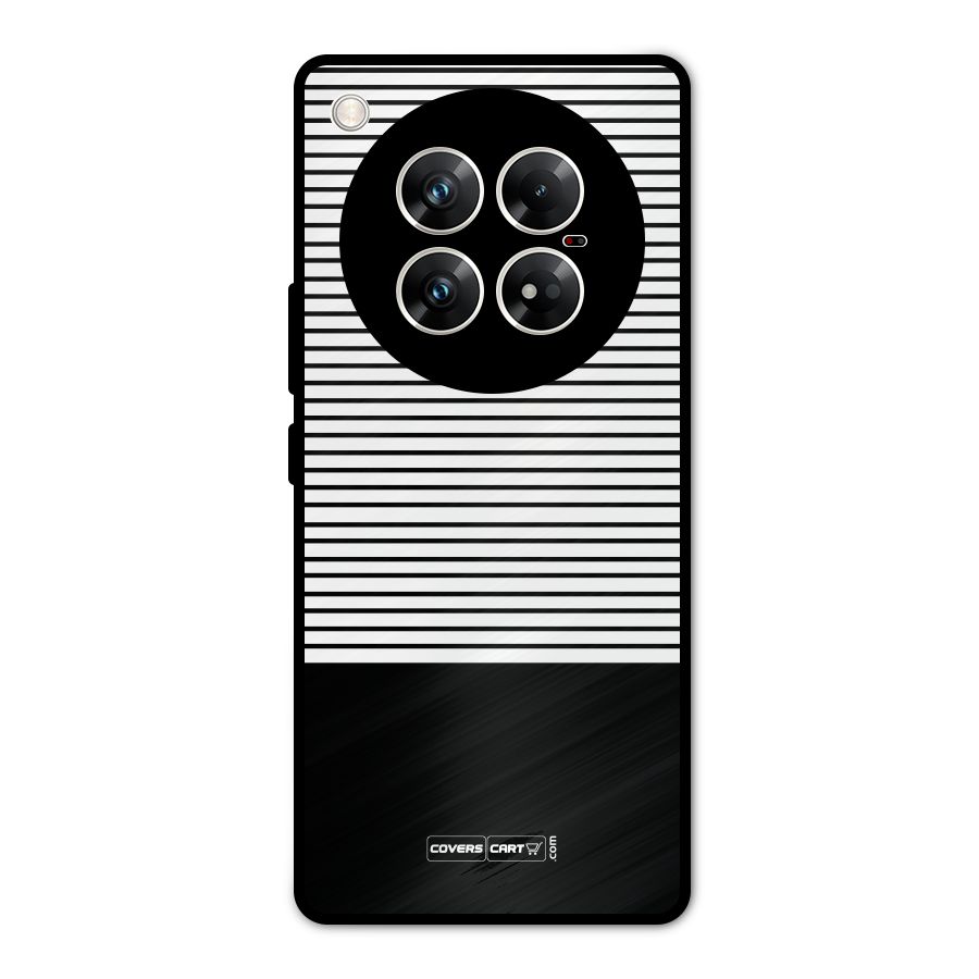 Classy Black Stripes Metal Back Case for Infinix Zero 40 5G