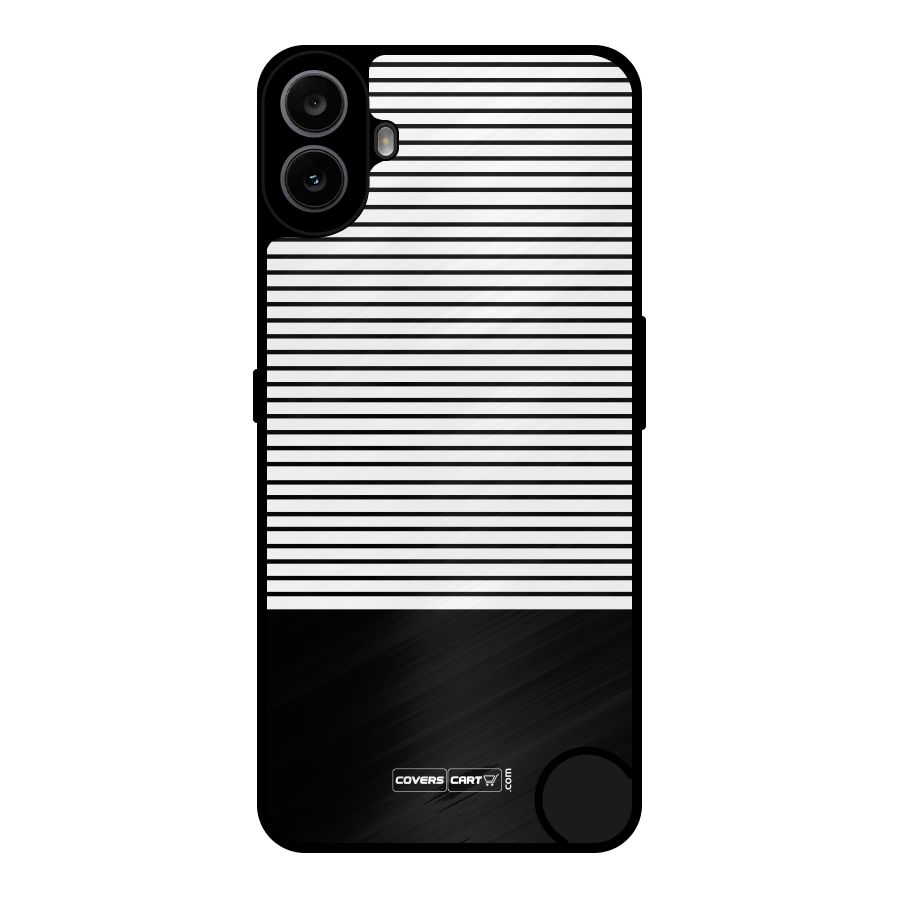 Classy Black Stripes Metal Back Case for Nothing CMF Phone 1