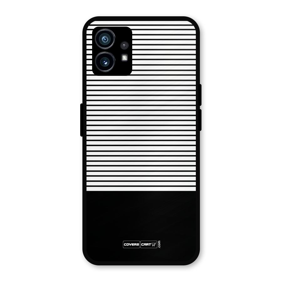 Classy Black Stripes Metal Back Case for Nothing Phone 1