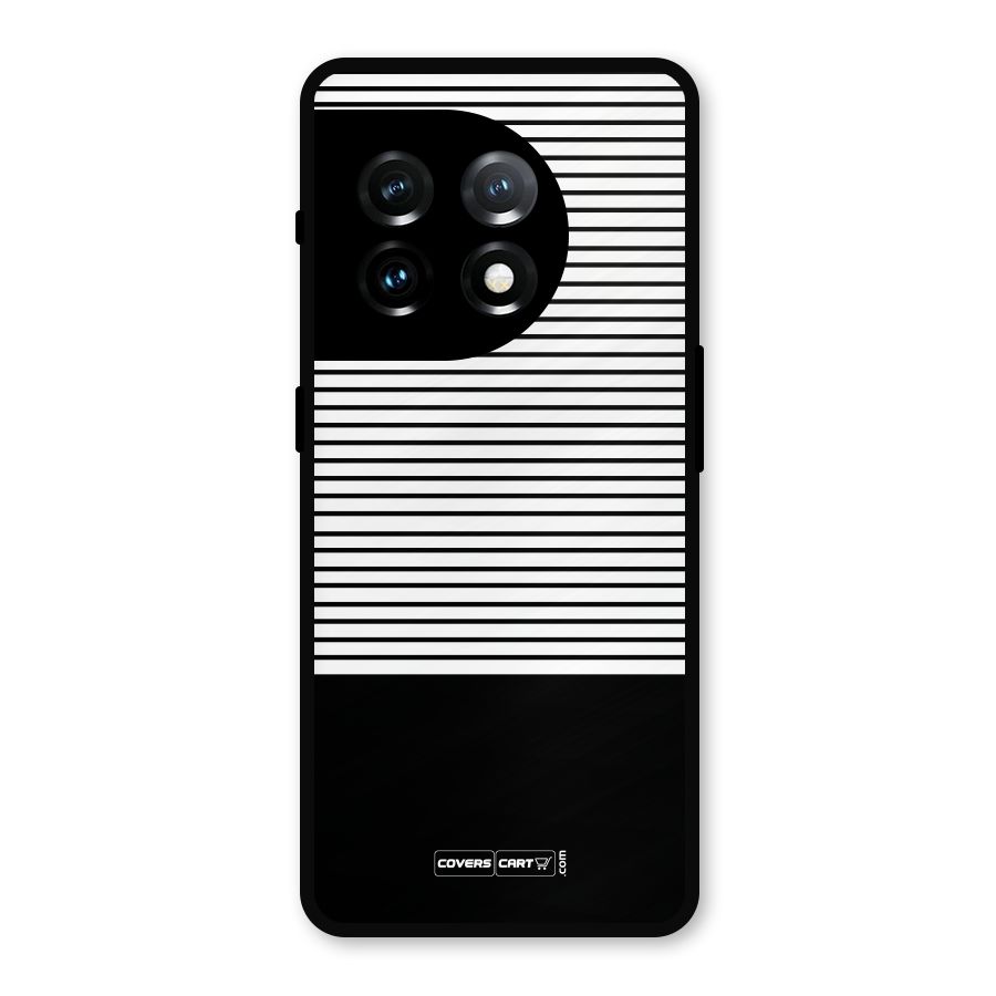 Classy Black Stripes Metal Back Case for OnePlus 11