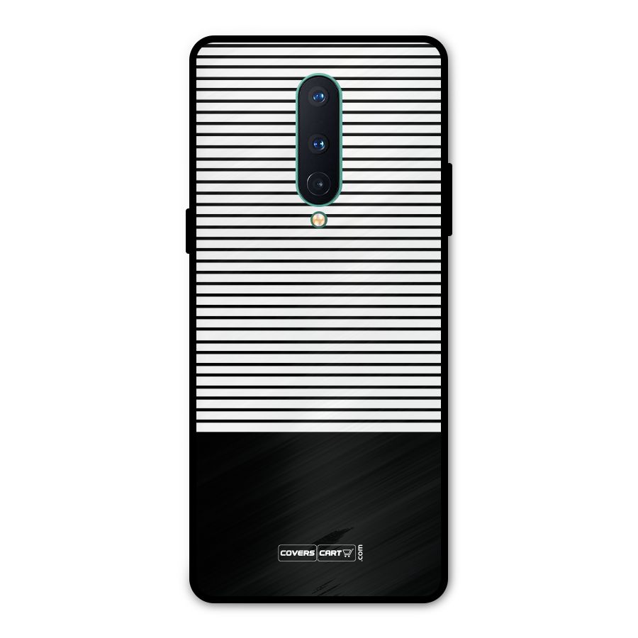 Classy Black Stripes Metal Back Case for OnePlus 8