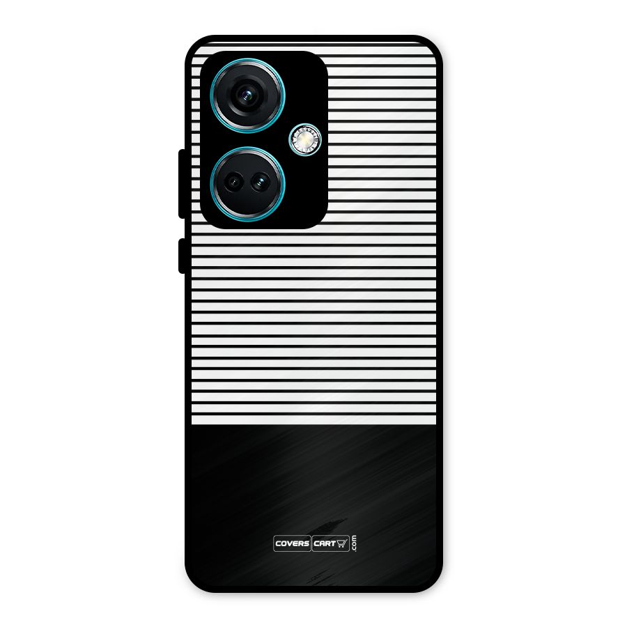 Classy Black Stripes Metal Back Case for OnePlus Nord CE 3 5G