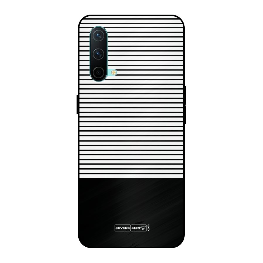 Classy Black Stripes Metal Back Case for OnePlus Nord CE 5G