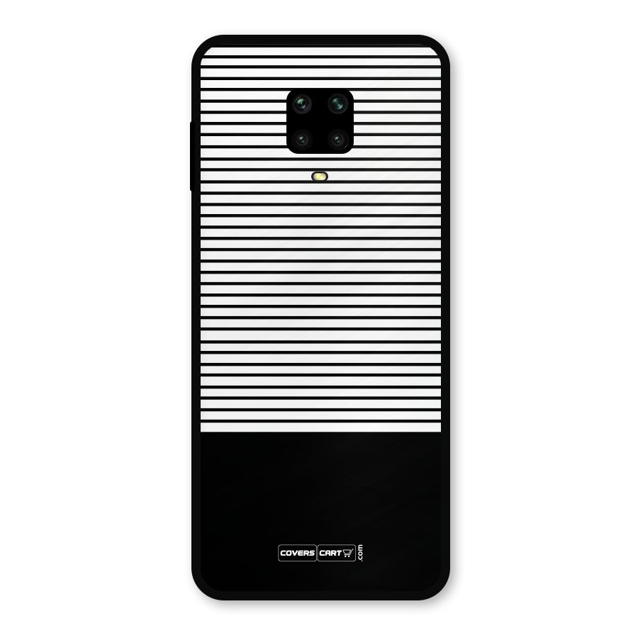 Classy Black Stripes Metal Back Case for Poco M2 Pro