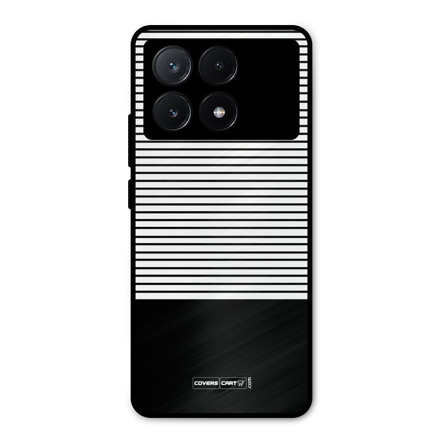Classy Black Stripes Metal Back Case for Poco X6 Pro