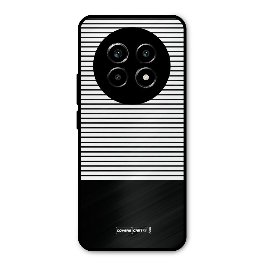 Classy Black Stripes Metal Back Case for Realme 13 Pro