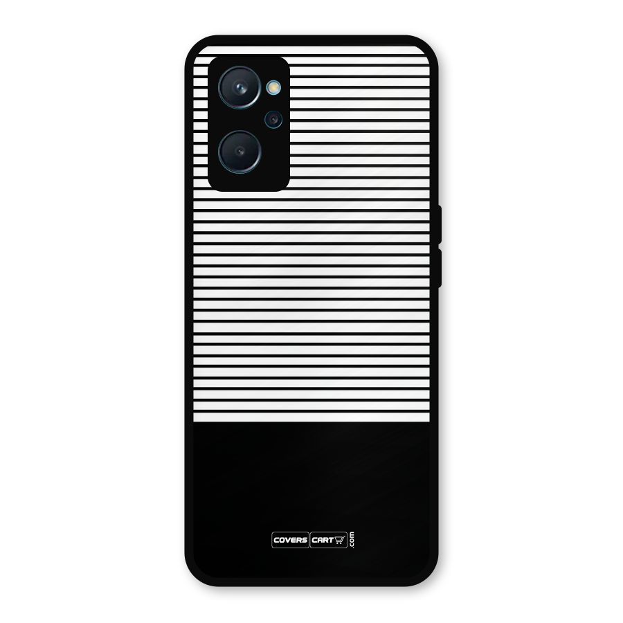 Classy Black Stripes Metal Back Case for Realme 9i
