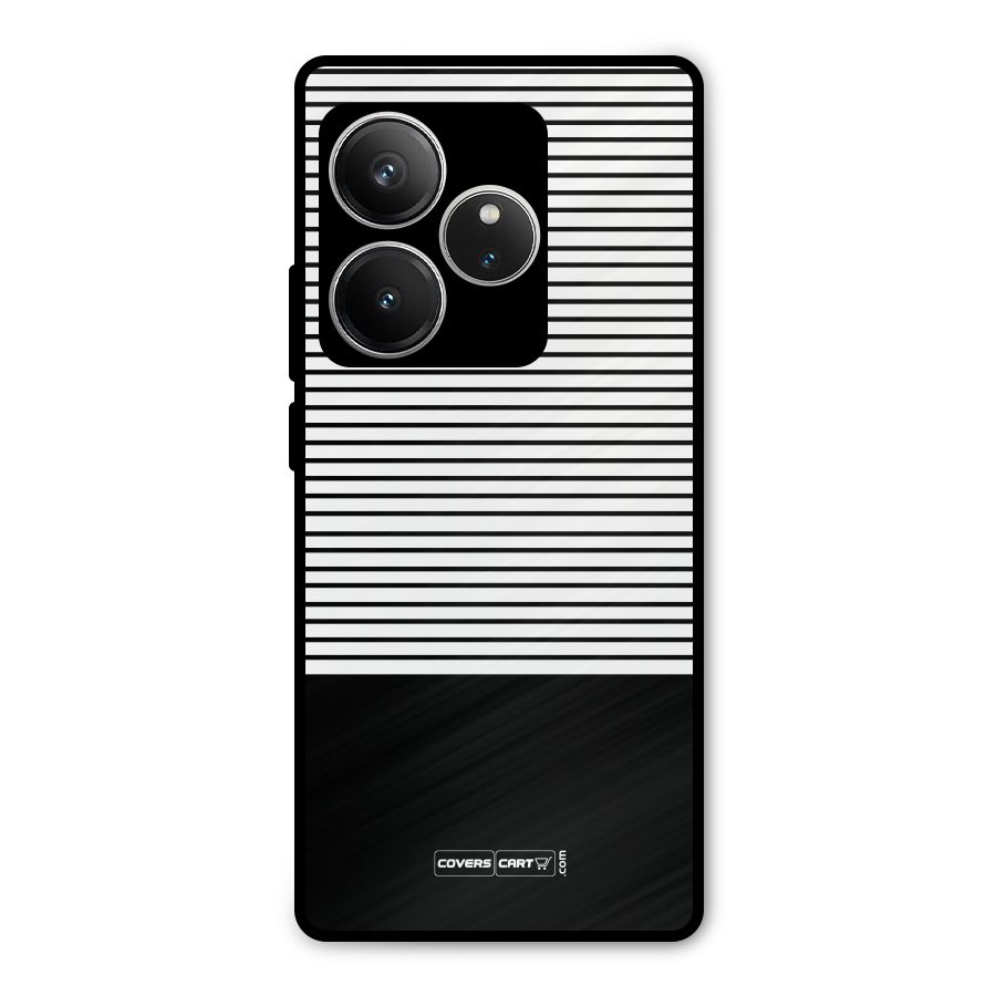 Classy Black Stripes Metal Back Case for Realme GT 6