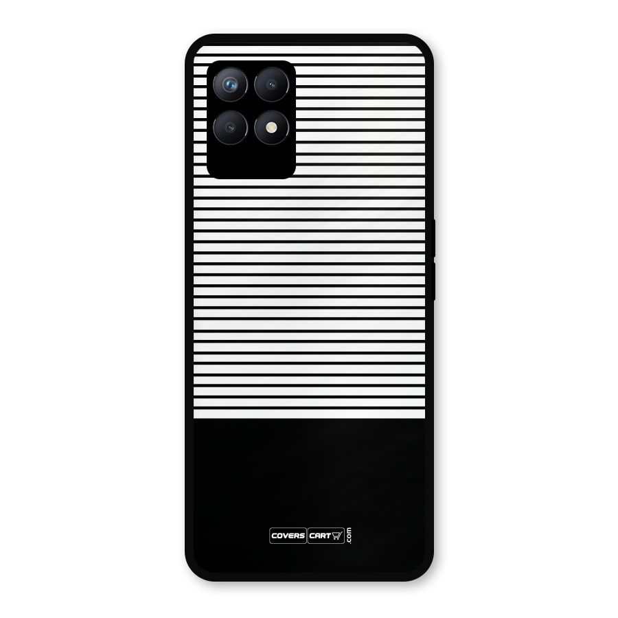 Classy Black Stripes Metal Back Case for Realme Narzo 50
