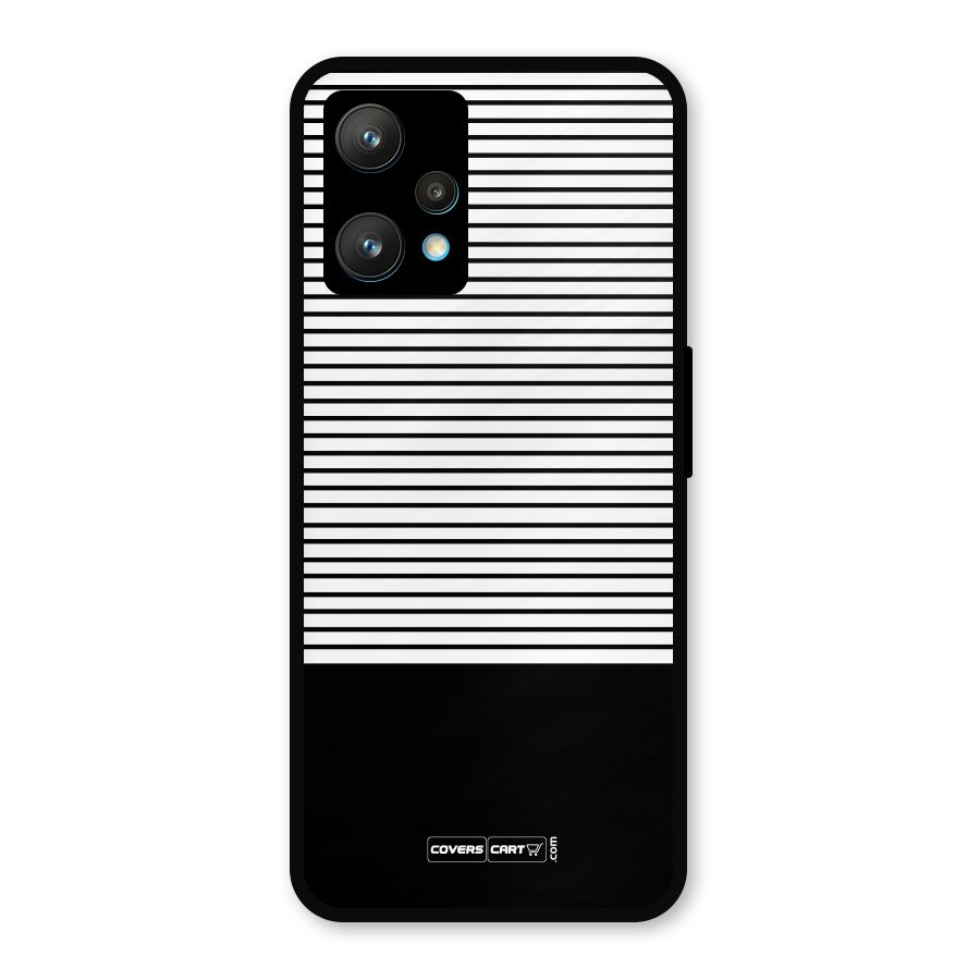 Classy Black Stripes Metal Back Case for Realme Narzo 50 Pro