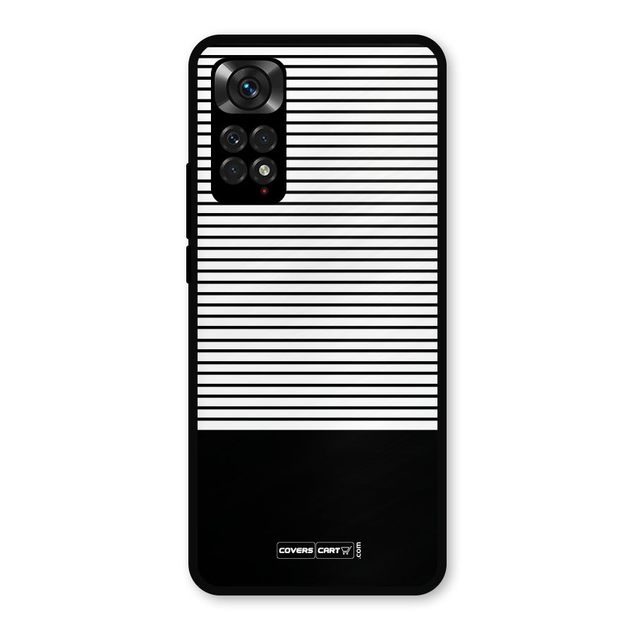 Classy Black Stripes Metal Back Case for Redmi Note 11s