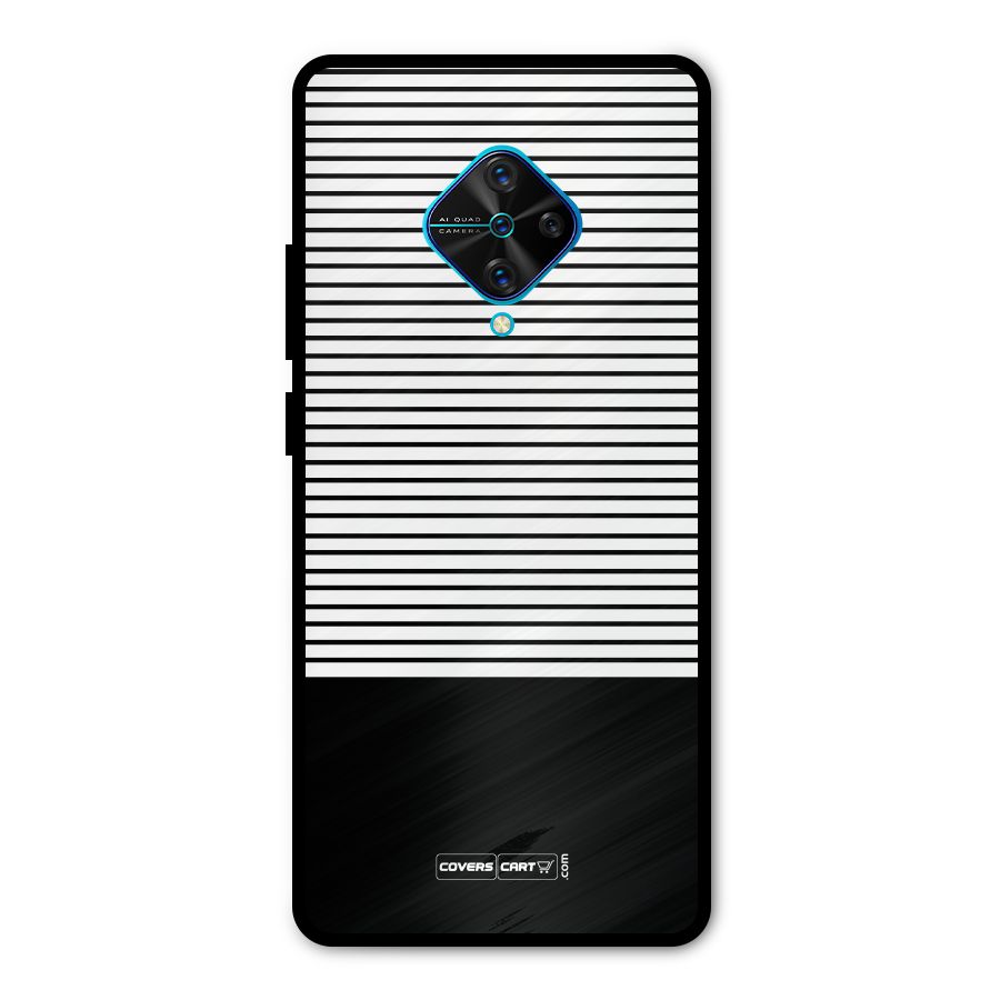Classy Black Stripes Metal Back Case for Vivo S1 Pro