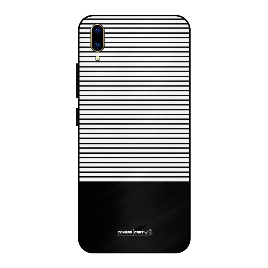 Classy Black Stripes Metal Back Case for Vivo V11 Pro