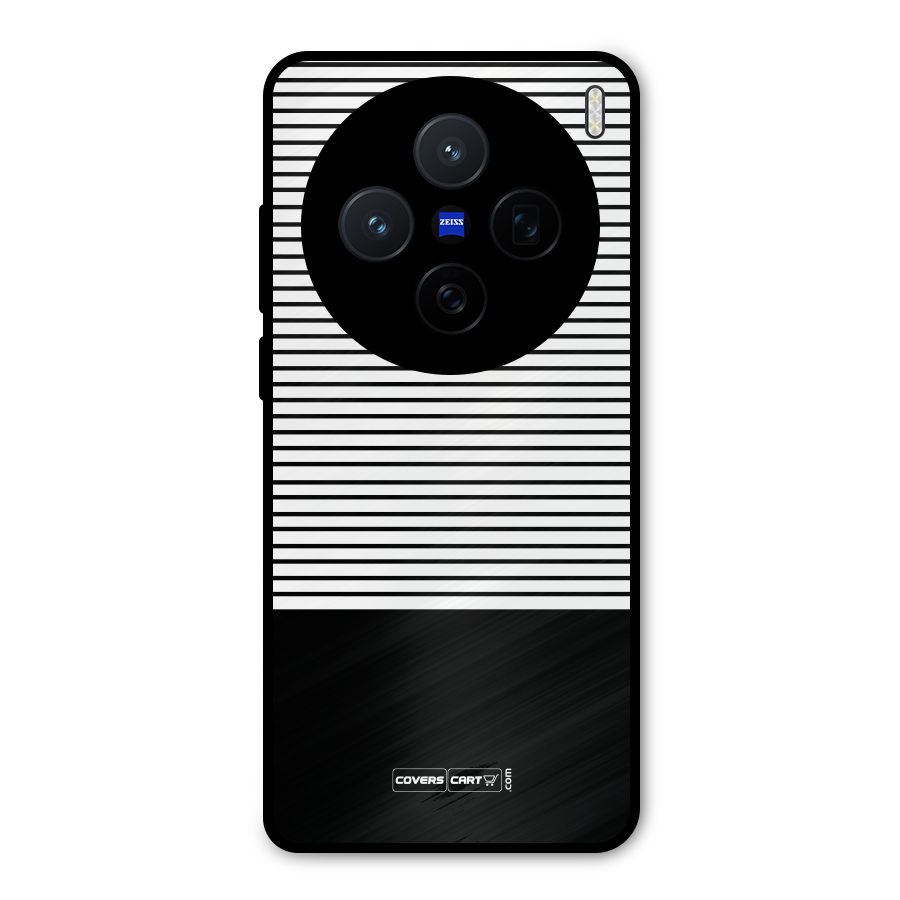 Classy Black Stripes Metal Back Case for Vivo X200