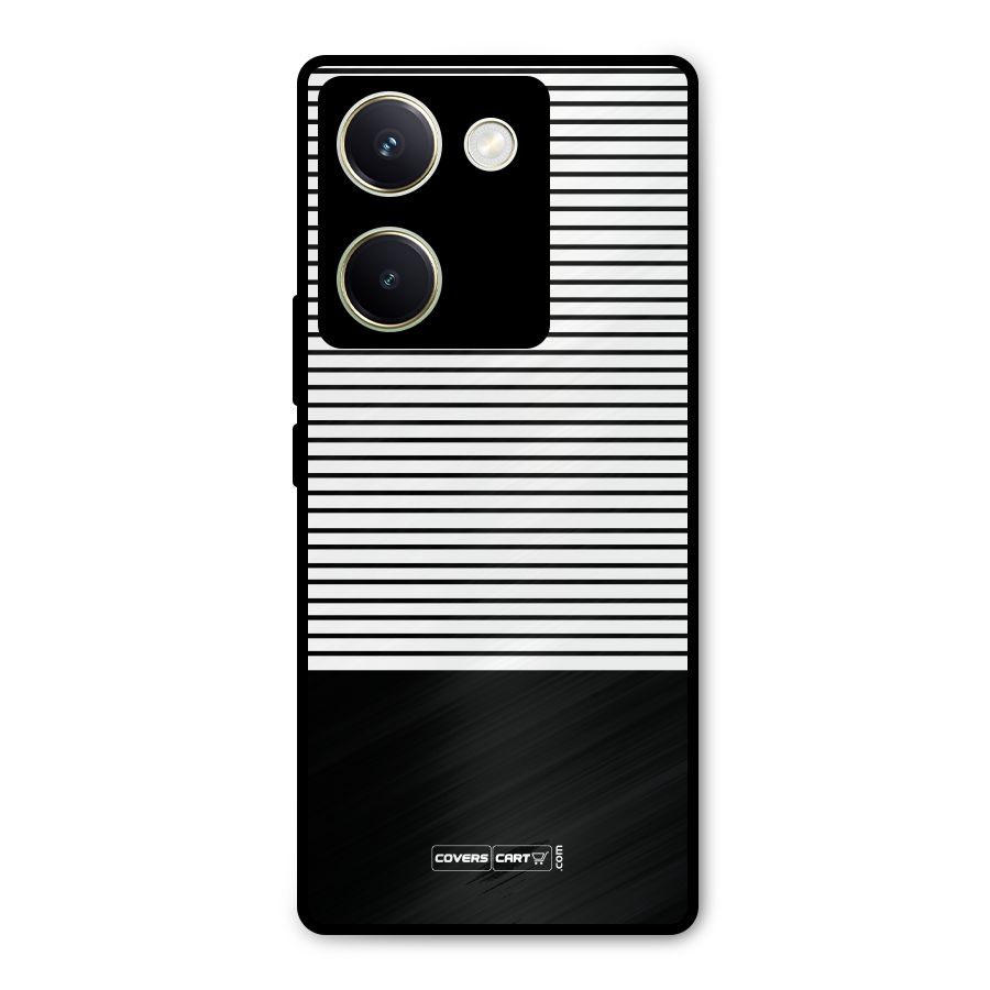 Classy Black Stripes Metal Back Case for Vivo Y200 Pro