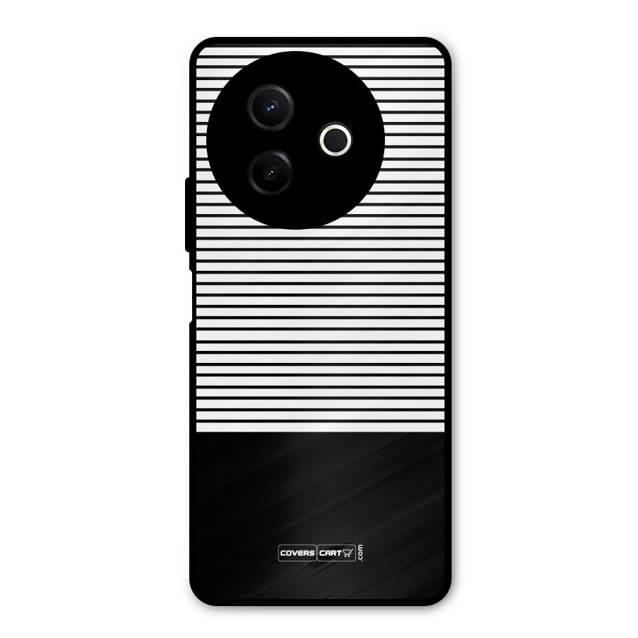 Classy Black Stripes Metal Back Case for Vivo Y39