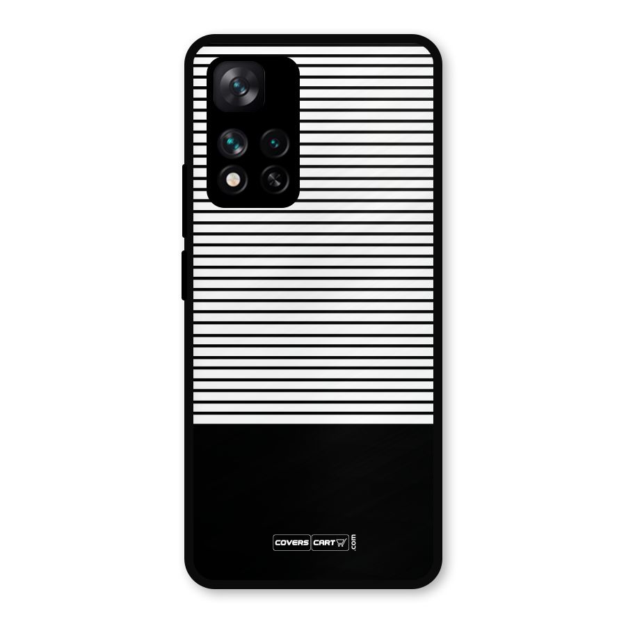 Classy Black Stripes Metal Back Case for Xiaomi 11i Hypercharge 5G