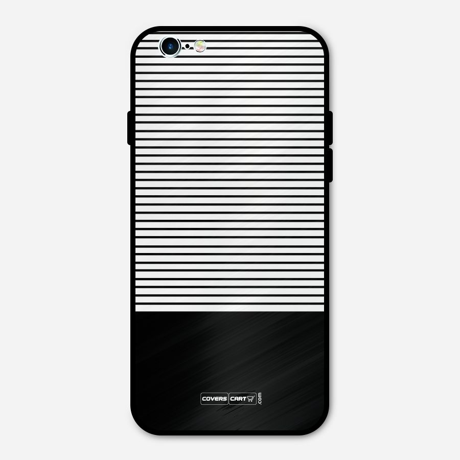 Classy Black Stripes Metal Back Case for iPhone 6 6s