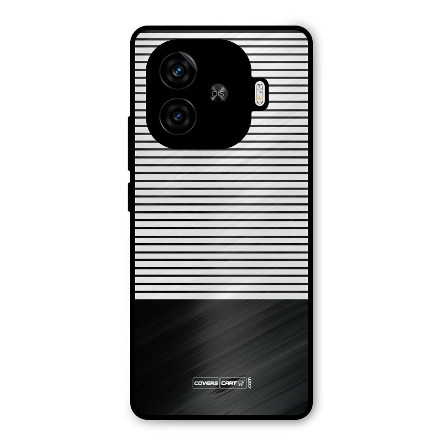 Classy Black Stripes Metal Back Case for iQOO Neo 10R