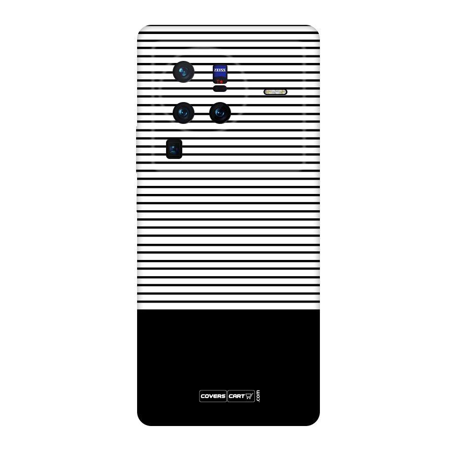 Classy Black Stripes Original Polycarbonate Back Case for Vivo X80