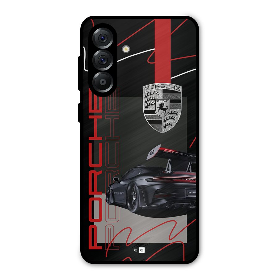 Classy Black Supercar Metal Back Case for Galaxy A36