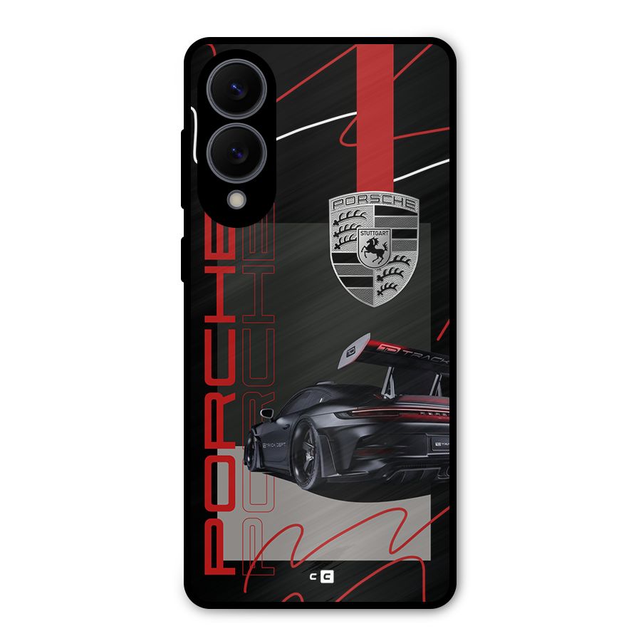 Classy Black Supercar Metal Back Case for Galaxy S25 Edge