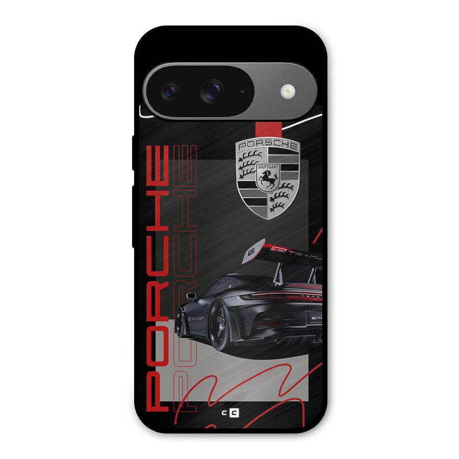 Classy Black Supercar Metal Back Case for Google Pixel 9