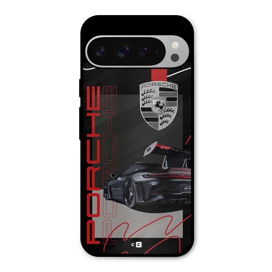 Classy Black Supercar Metal Back Case for Google Pixel 9 Pro XL