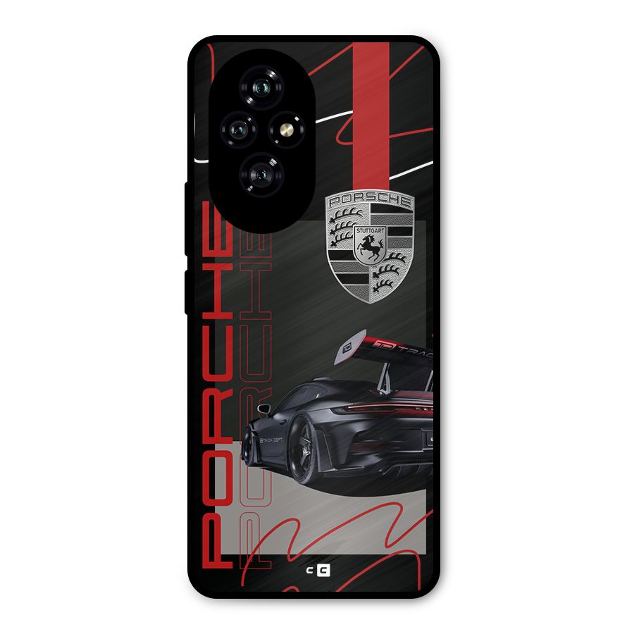 Classy Black Supercar Metal Back Case for Honor 200