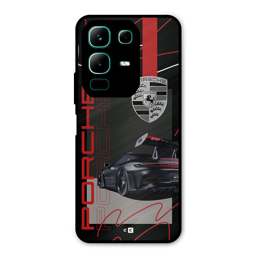 Classy Black Supercar Metal Back Case for Infinix Note 50x