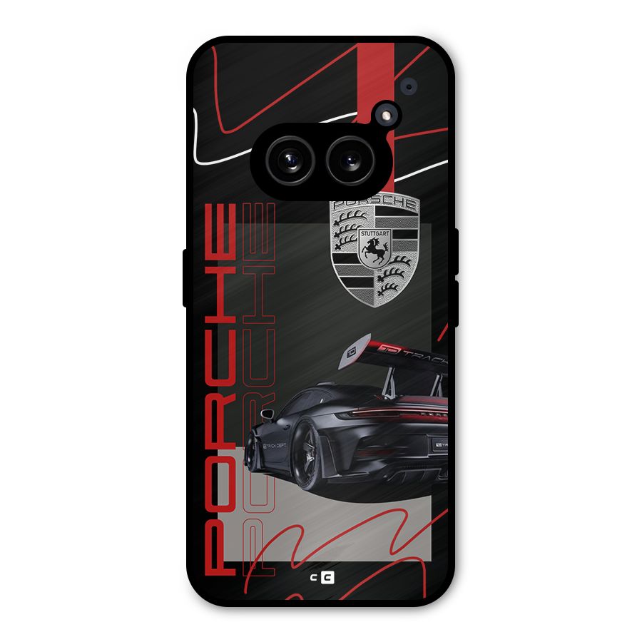 Classy Black Supercar Metal Back Case for Nothing Phone 2a Plus