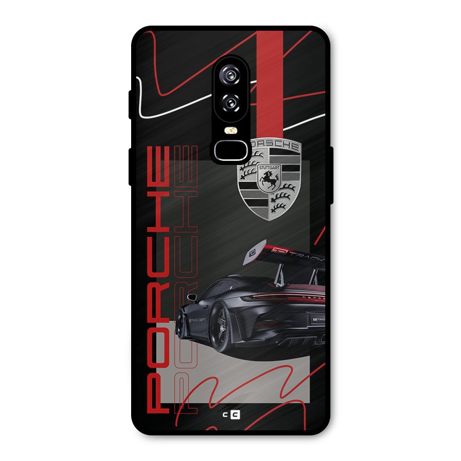 Classy Black Supercar Metal Back Case for OnePlus 6