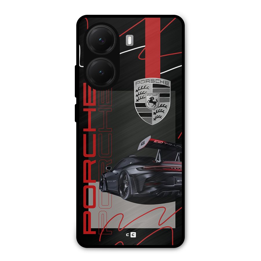 Classy Black Supercar Metal Back Case for Poco X7 Pro