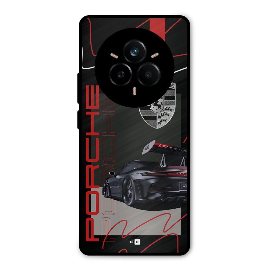 Classy Black Supercar Metal Back Case for Realme 14 Pro Plus
