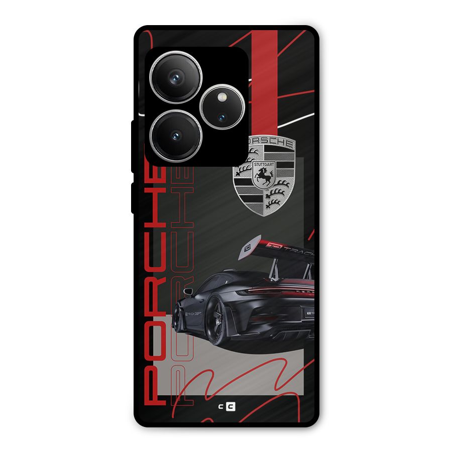 Classy Black Supercar Metal Back Case for Realme GT 6