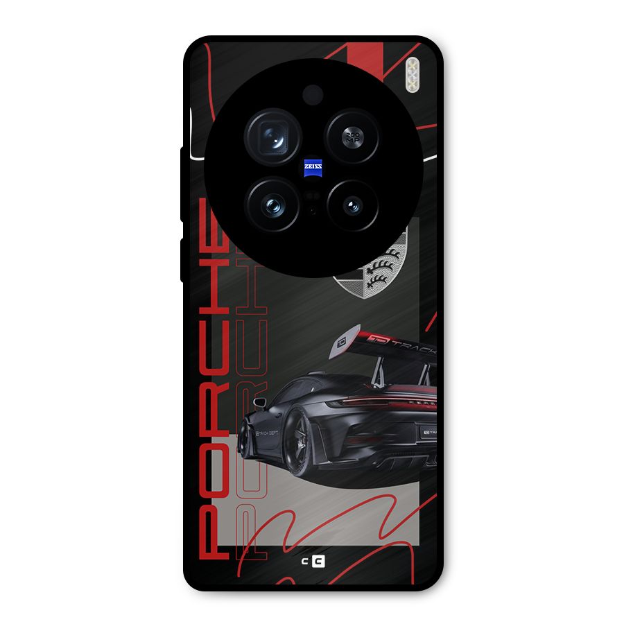 Classy Black Supercar Metal Back Case for Vivo X200 Pro
