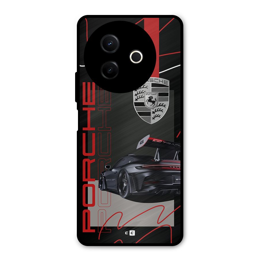 Classy Black Supercar Metal Back Case for Vivo Y39