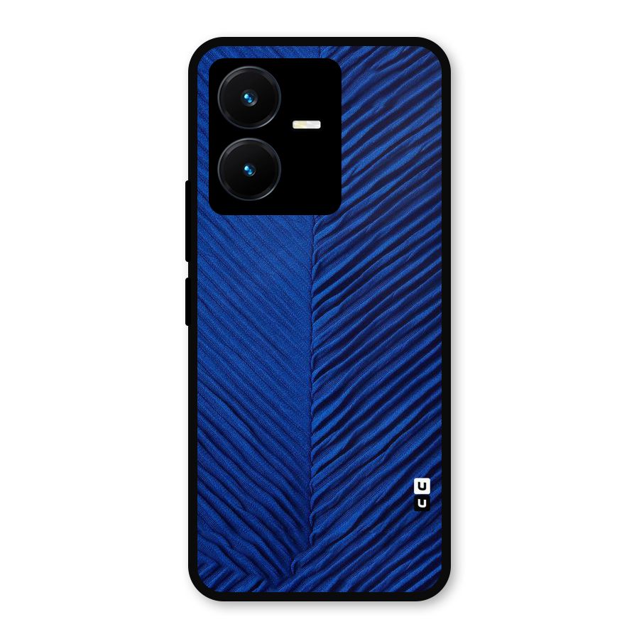 Classy Blues Metal Back Case for Vivo Y22
