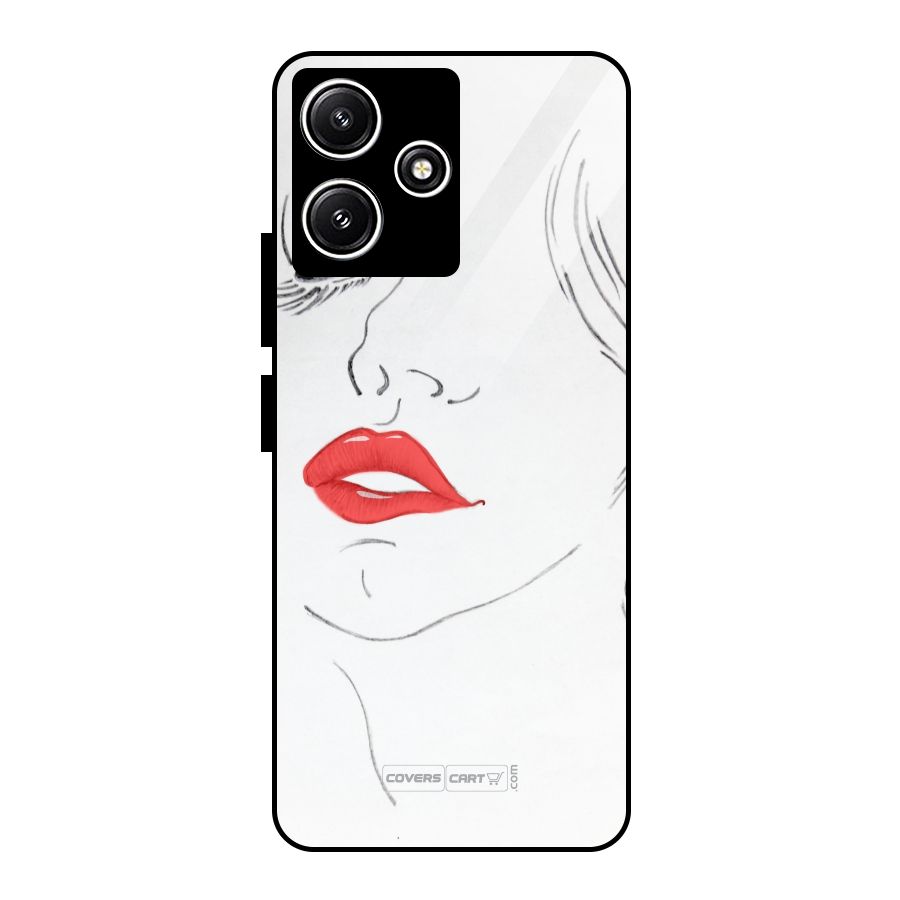 Classy Girl Glass Back Case for Redmi 12 5G