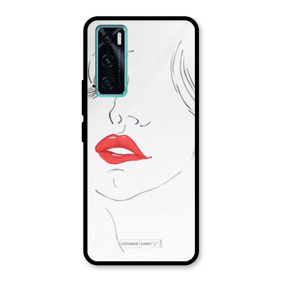 Classy Girl Glass Back Case for Vivo V20 SE