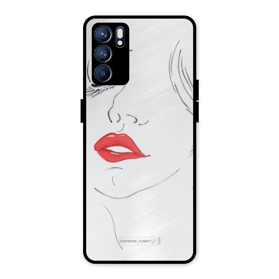 Classy Girl Metal Back Case for Oppo Reno6 5G