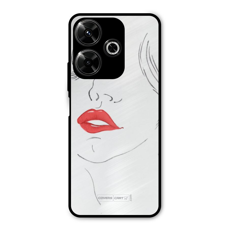 Classy Girl Metal Back Case for Poco M6 Plus