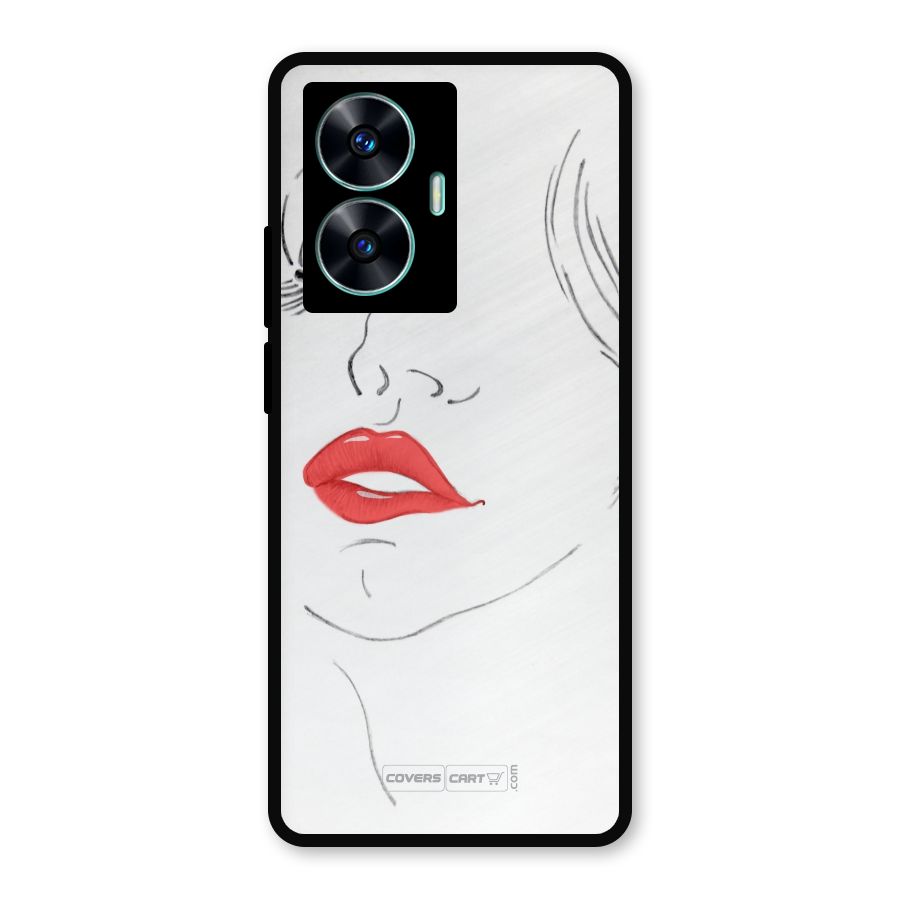 Classy Girl Metal Back Case for Realme Narzo N55